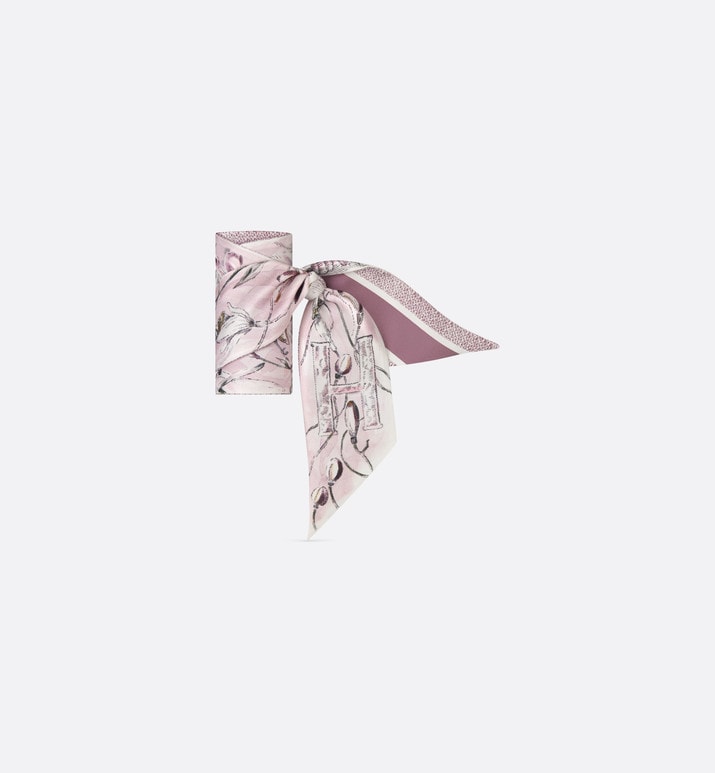 ABCDior H Hémérocalle - Heures Mitzah Scarf • Ivory Multicolor Silk Twill