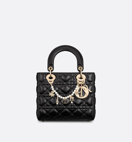 Plan de Paris Bag Jewelry • Gold-Finish Metal with White Resin Pearls and Silver-Tone Crystals