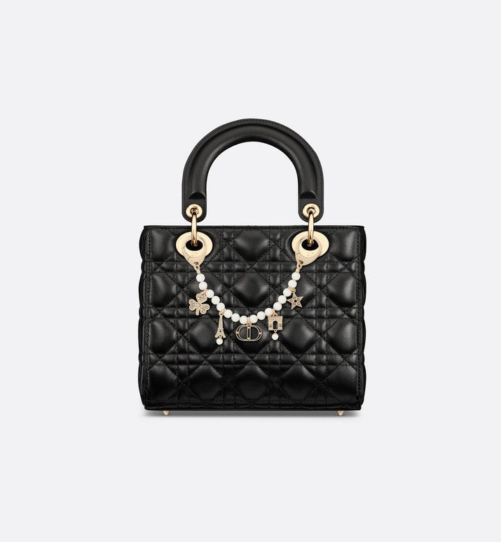 Plan de Paris Bag Jewelry • Gold-Finish Metal with White Resin Pearls and Silver-Tone Crystals