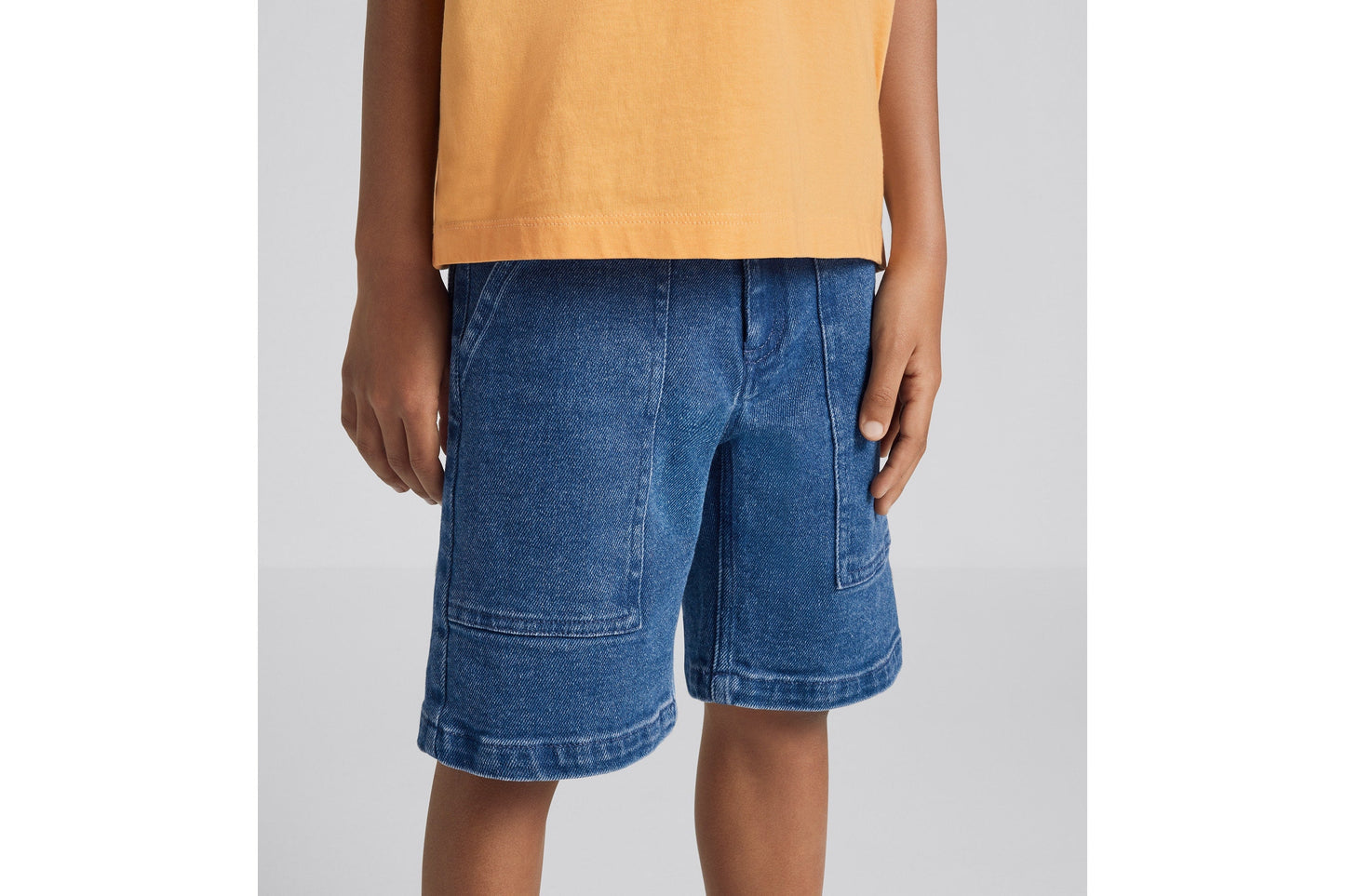 Kid's Bermuda Shorts • Blue Cotton Denim