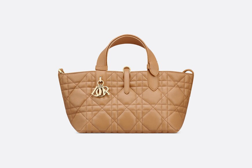 Small Dior Toujours Bag • Medium Tan Macrocannage Calfskin