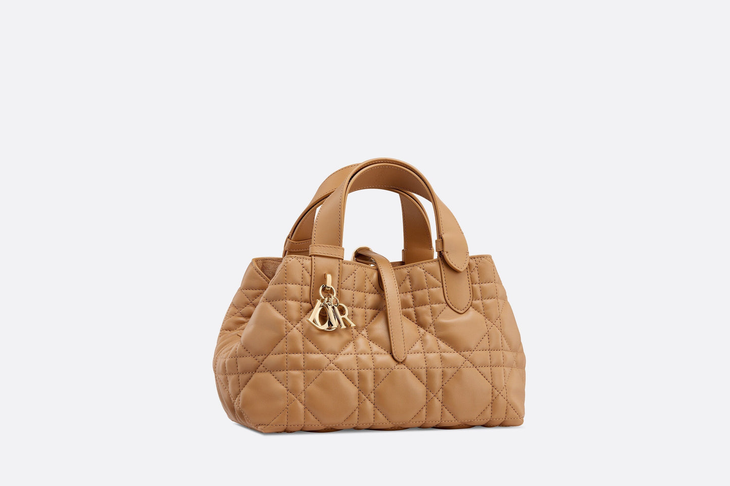 Small Dior Toujours Bag • Medium Tan Macrocannage Calfskin