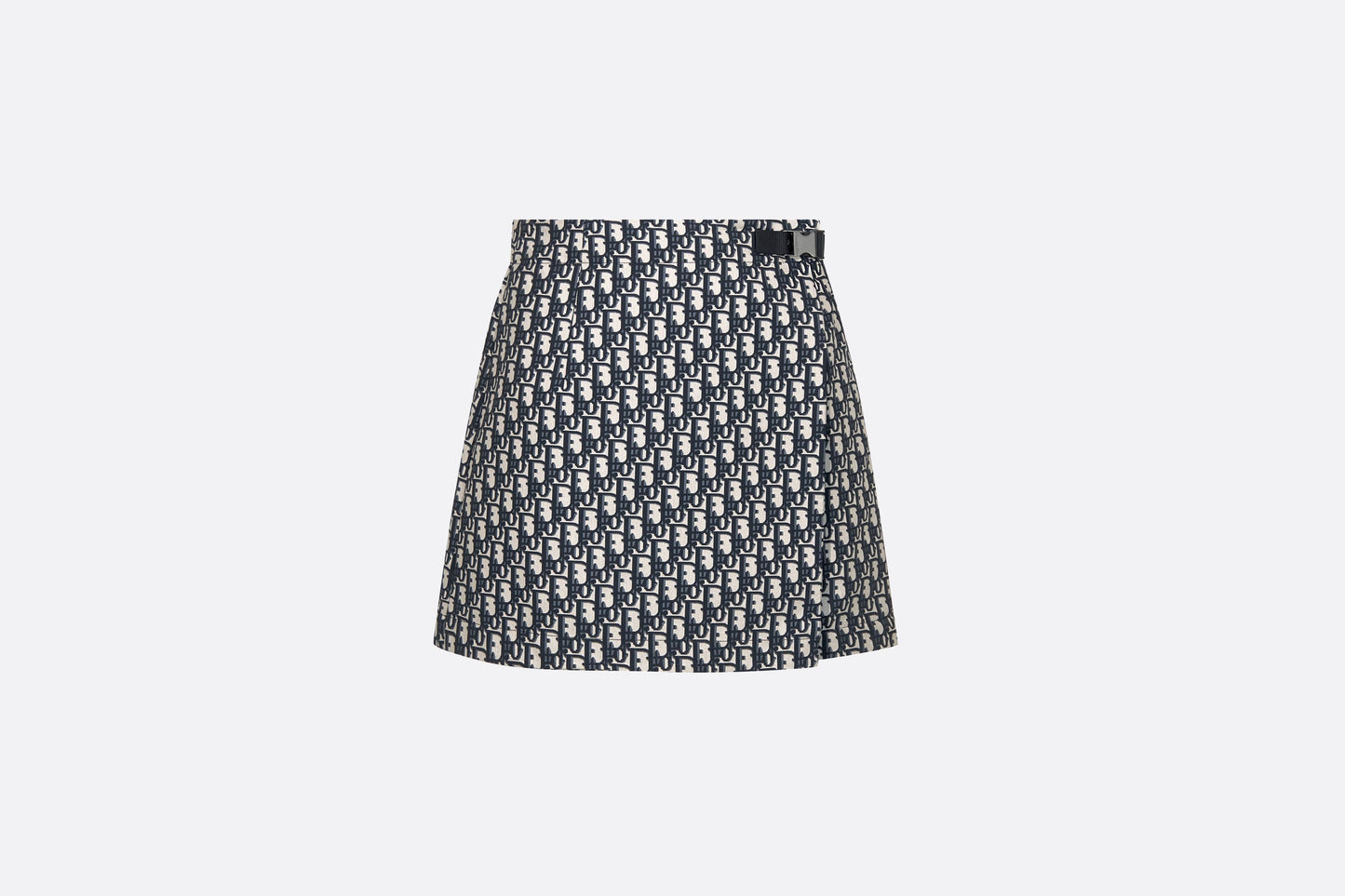 Skort • Blue and Ecru Technical Taffeta Jacquard with Dior Oblique Motif