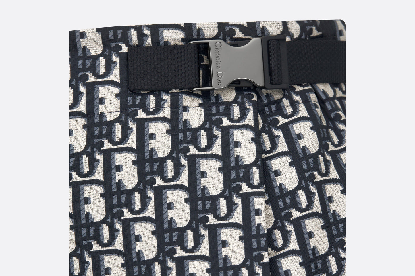 Skort • Blue and Ecru Technical Taffeta Jacquard with Dior Oblique Motif