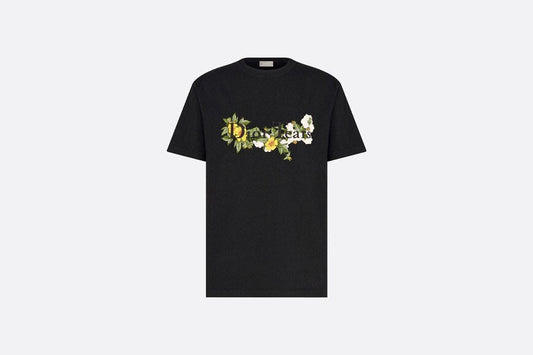 Relaxed-Fit DIOR TEARS T-Shirt • Black Slub Cotton Jersey