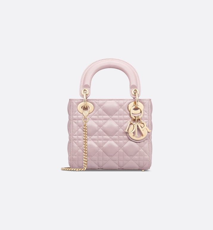 Mini Lady Dior Bag • Lotus Pearlescent Cannage Lambskin
