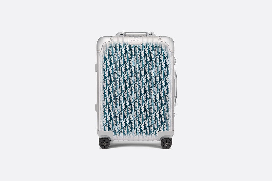 DIOR AND RIMOWA Carry-On Luggage • Gradient Blue Dior Oblique Aluminum