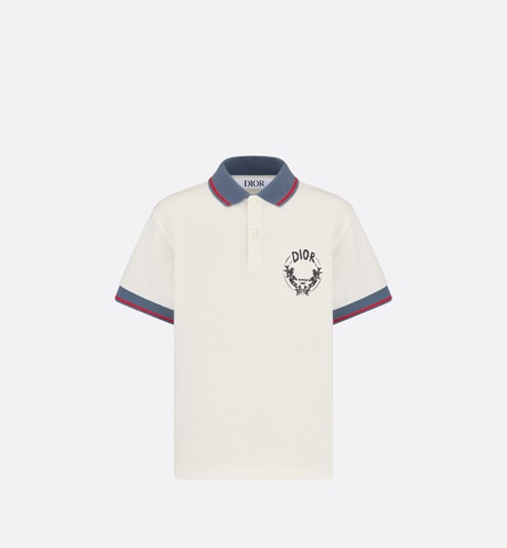 Kid's Polo Shirt • Ivory Cotton Piqué