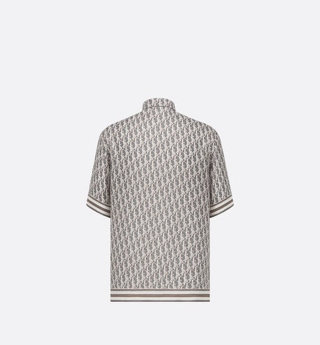 Dior Oblique Short-Sleeved Shirt • Gray Silk Twill