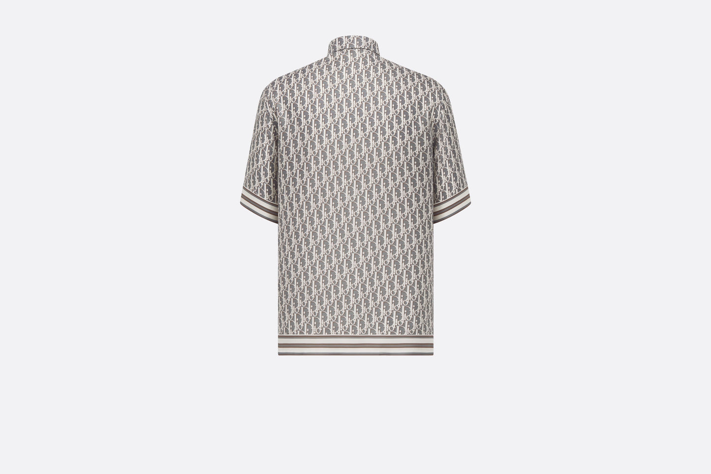 Dior Oblique Short-Sleeved Shirt • Gray Silk Twill
