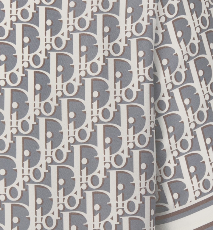 Dior Oblique Short-Sleeved Shirt • Gray Silk Twill