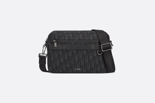 Maxi Safari Bag with Strap • Black Dior Oblique Jacquard