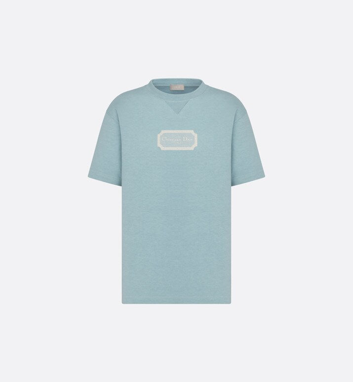 Christian Dior Couture Relaxed-Fit T-Shirt • Blue Cotton Jersey