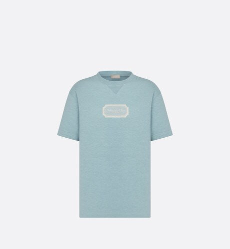 Christian Dior Couture Relaxed-Fit T-Shirt • Blue Cotton Jersey