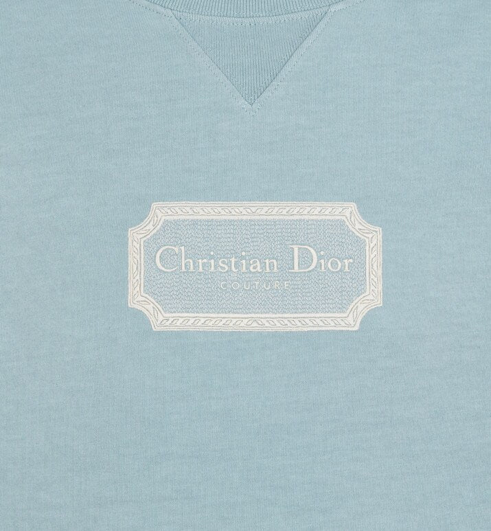 Christian Dior Couture Relaxed-Fit T-Shirt • Blue Cotton Jersey