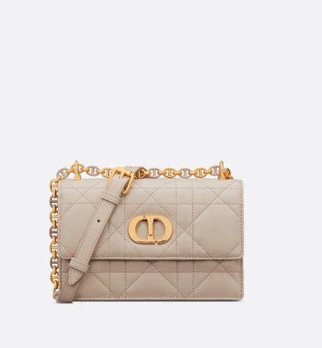 Miss Caro Mini Bag • Powder Beige Macrocannage Lambskin