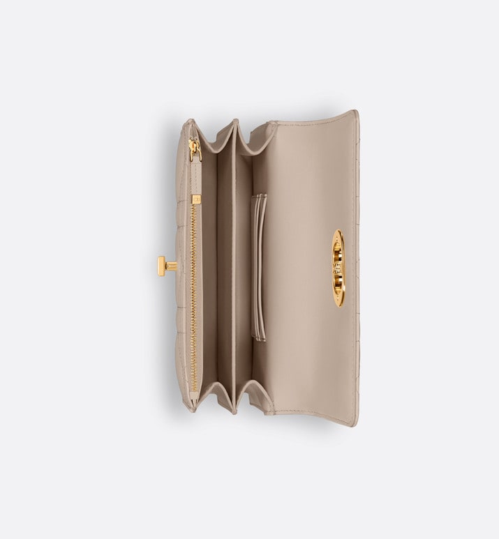 Miss Caro Mini Bag • Powder Beige Macrocannage Lambskin