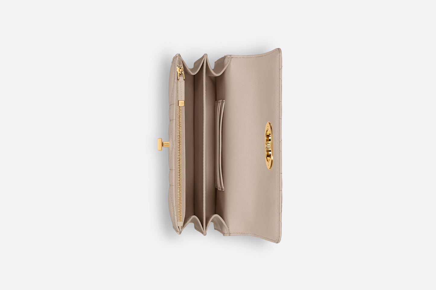 Miss Caro Mini Bag • Powder Beige Macrocannage Lambskin