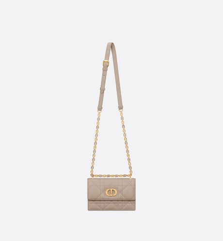 Miss Caro Mini Bag • Powder Beige Macrocannage Lambskin