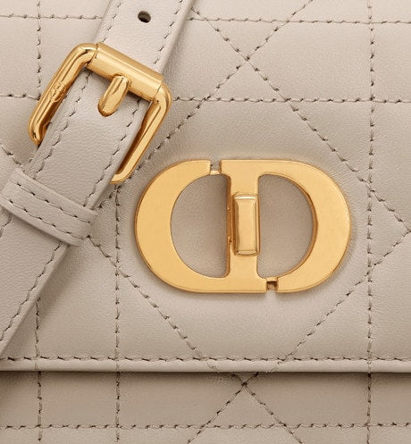 Miss Caro Mini Bag • Powder Beige Macrocannage Lambskin