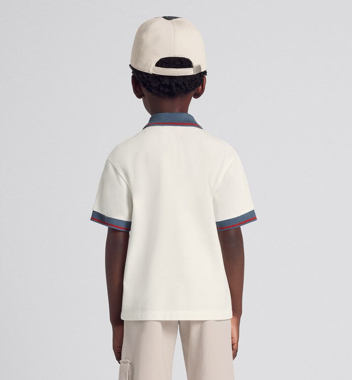 Kid's Polo Shirt • Ivory Cotton Piqué