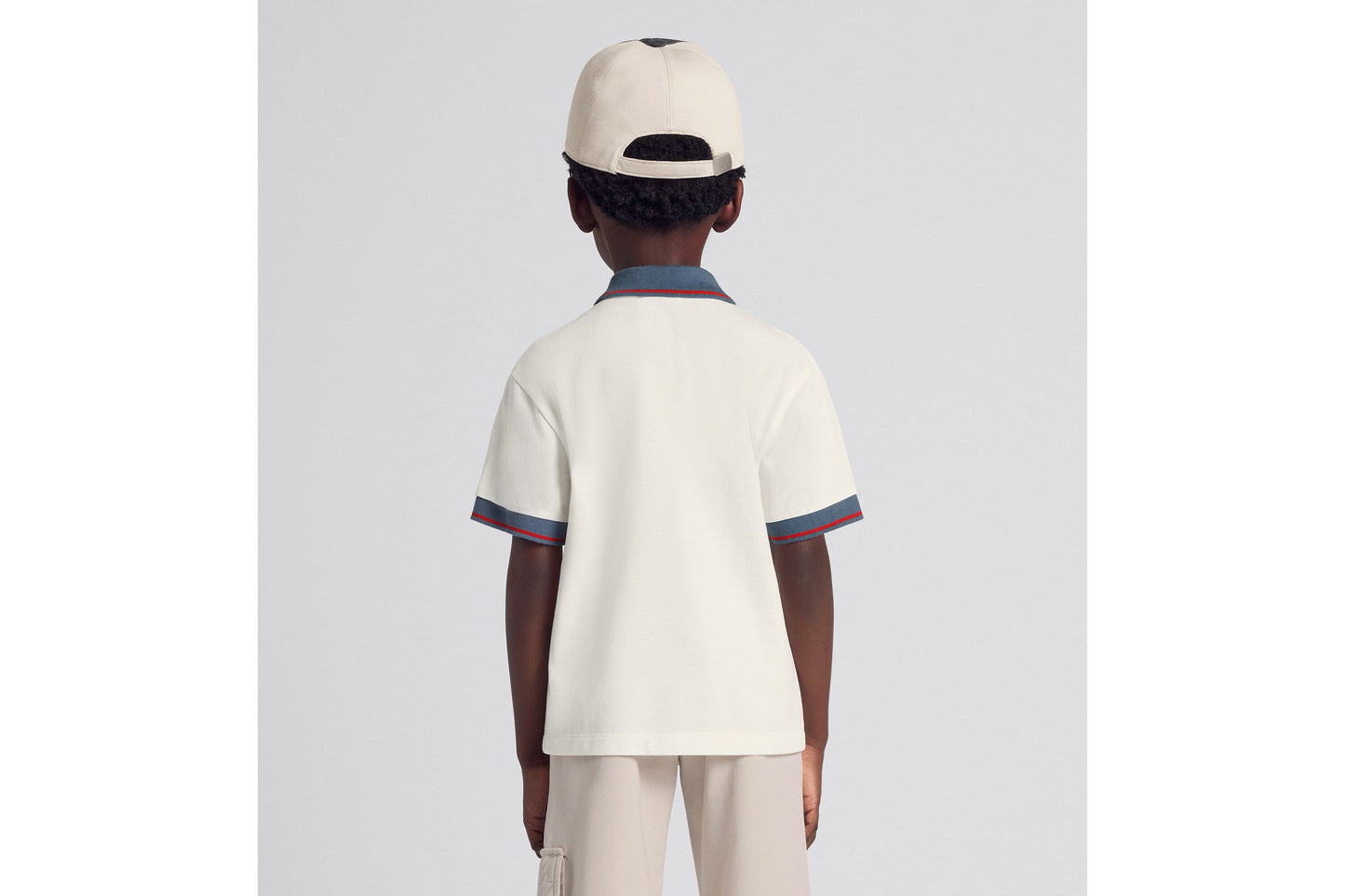 Kid's Polo Shirt • Ivory Cotton Piqué