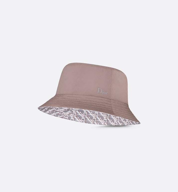Reversible Dior Oblique Bucket Hat • Plum Technical Fabric