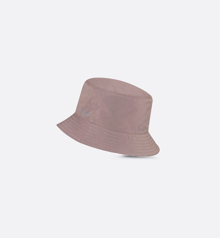 Reversible Dior Oblique Bucket Hat • Plum Technical Fabric