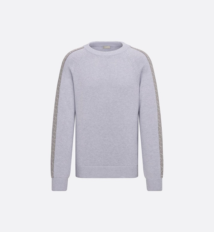 Sweater with Dior Oblique Inserts • Gray Cotton Jersey