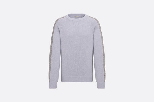 Sweater with Dior Oblique Inserts • Gray Cotton Jersey