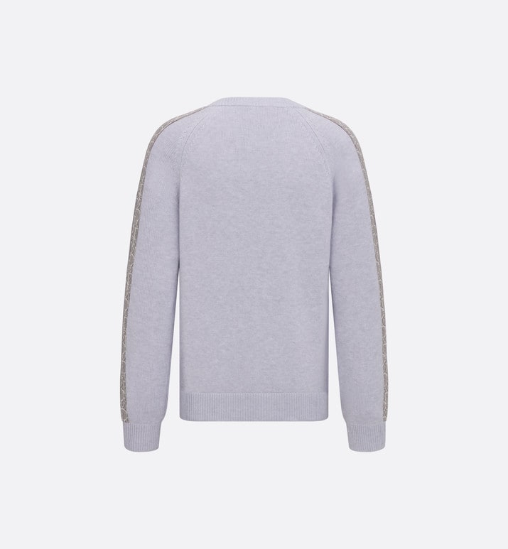 Sweater with Dior Oblique Inserts • Gray Cotton Jersey