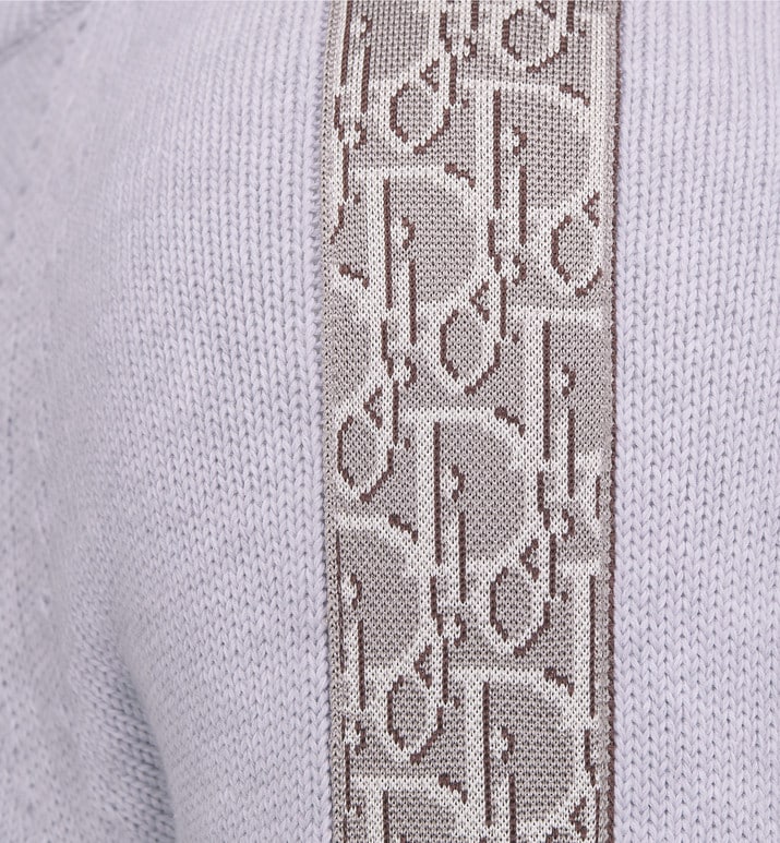 Sweater with Dior Oblique Inserts • Gray Cotton Jersey