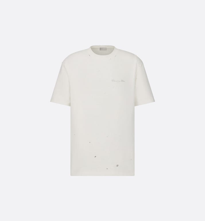 Christian Dior Couture Relaxed-Fit T-Shirt • White Cotton Jersey