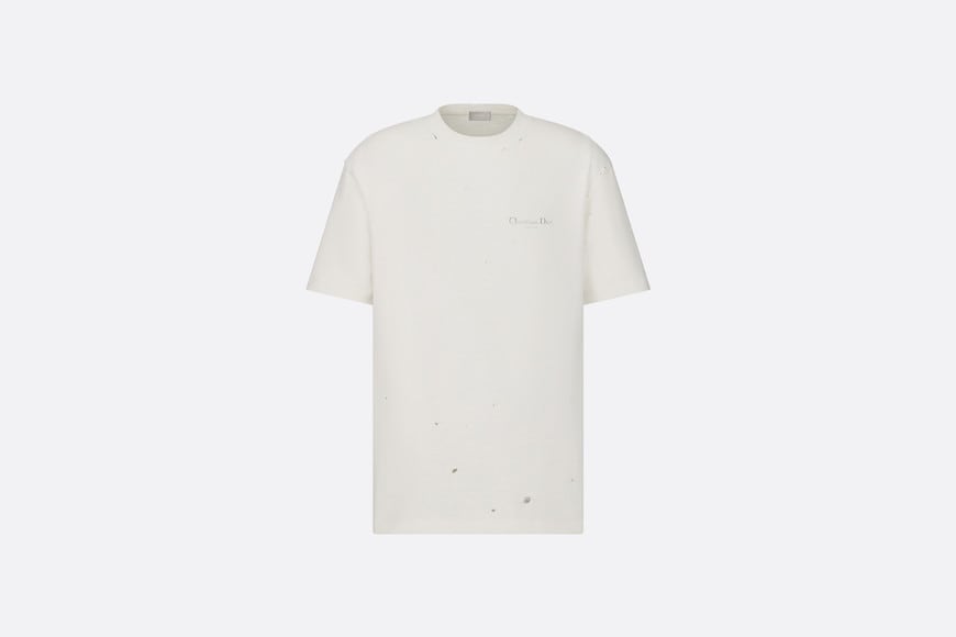 Christian Dior Couture Relaxed-Fit T-Shirt • White Cotton Jersey