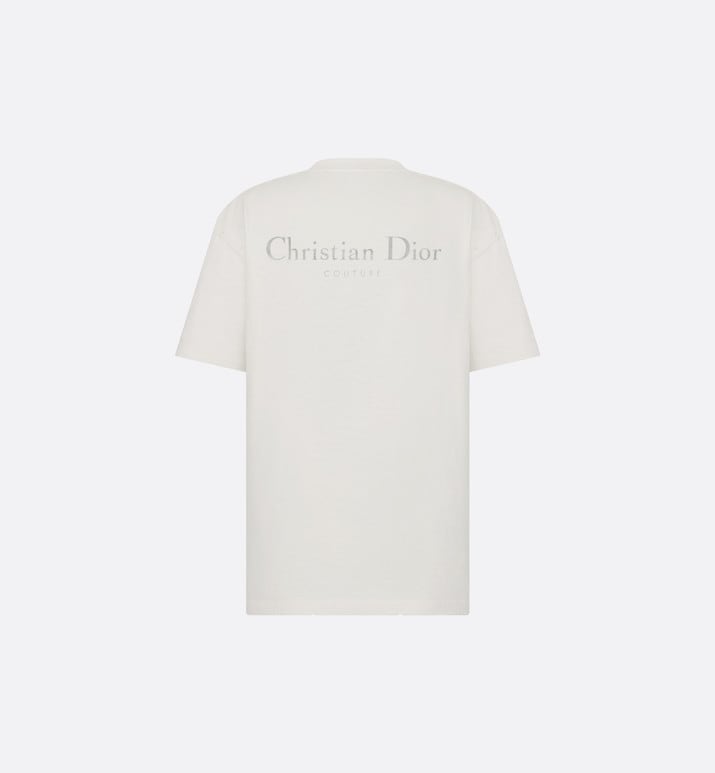 Christian Dior Couture Relaxed-Fit T-Shirt • White Cotton Jersey