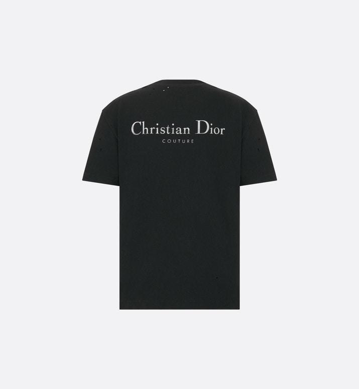 Christian Dior Couture Relaxed-Fit T-Shirt • Black Cotton Jersey