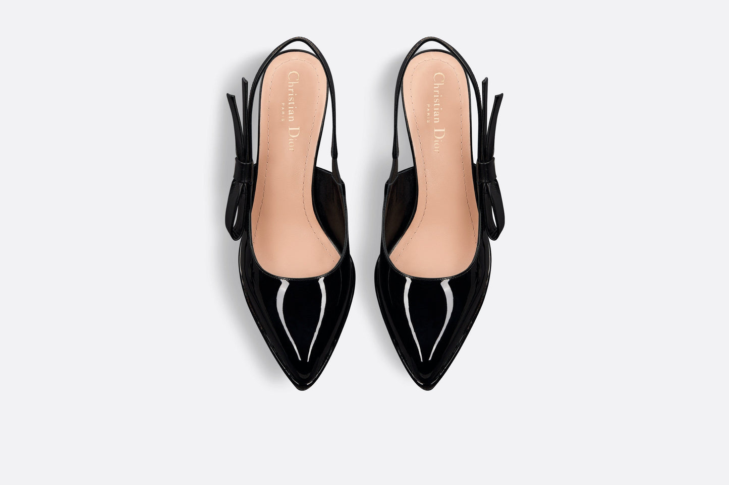 Sweet-D Slingback Pump • Black Patent Calfskin and Shiny Calfskin
