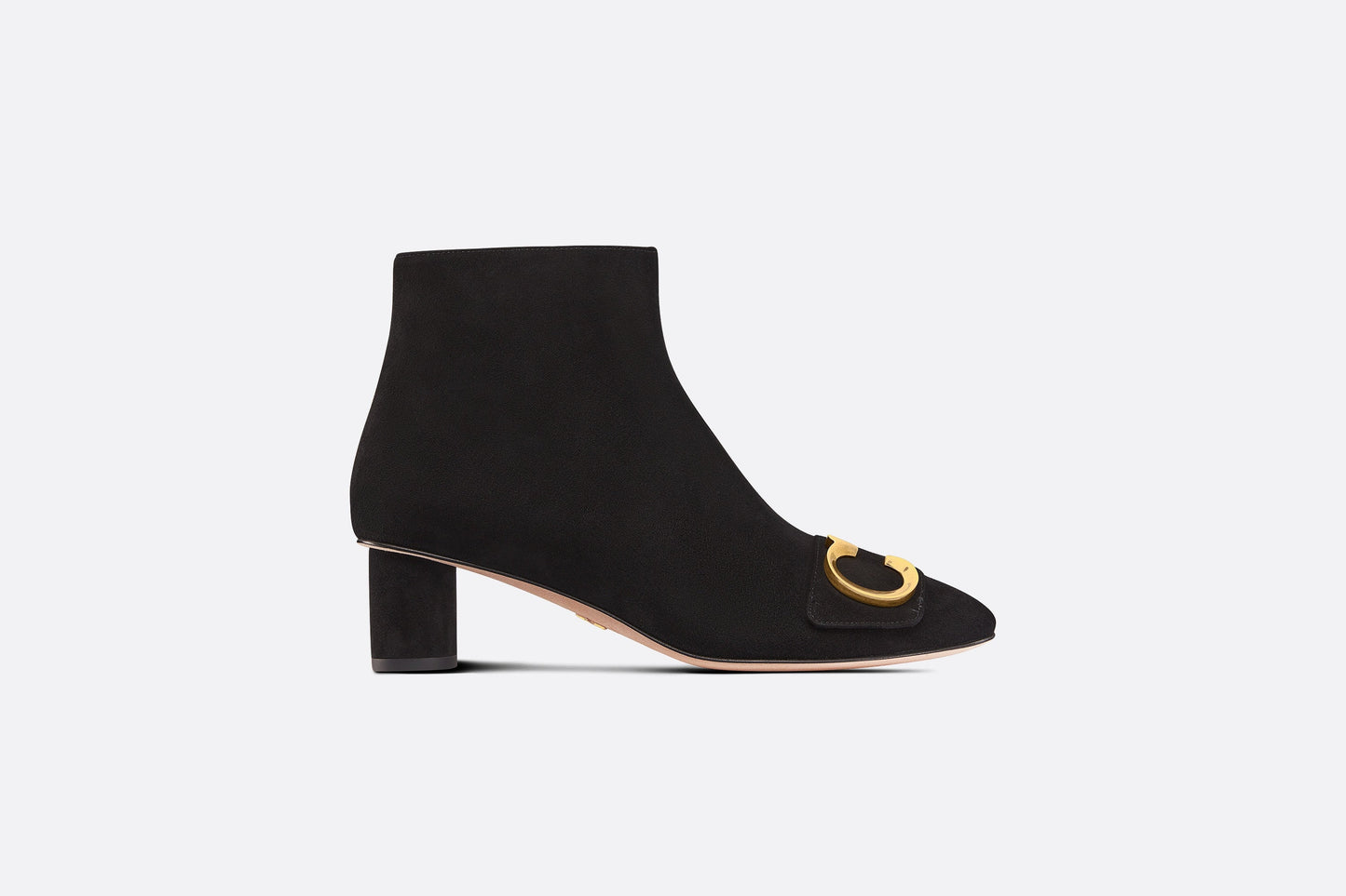 C'est Dior Heeled Ankle Boot • Black Suede Calfskin