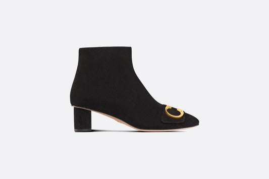 C'est Dior Heeled Ankle Boot • Black Suede Calfskin