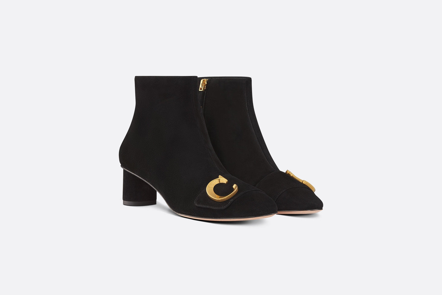 C'est Dior Heeled Ankle Boot • Black Suede Calfskin