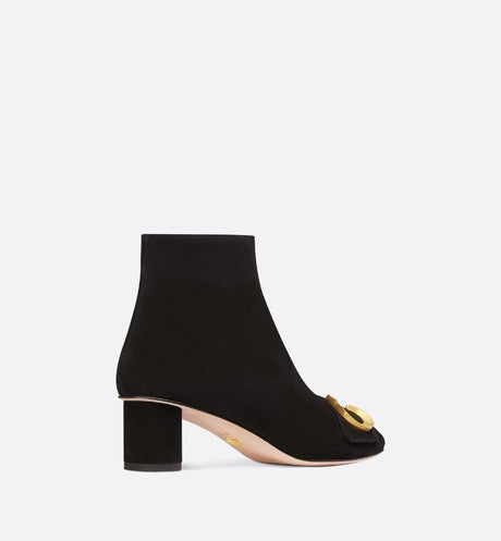 C'est Dior Heeled Ankle Boot • Black Suede Calfskin