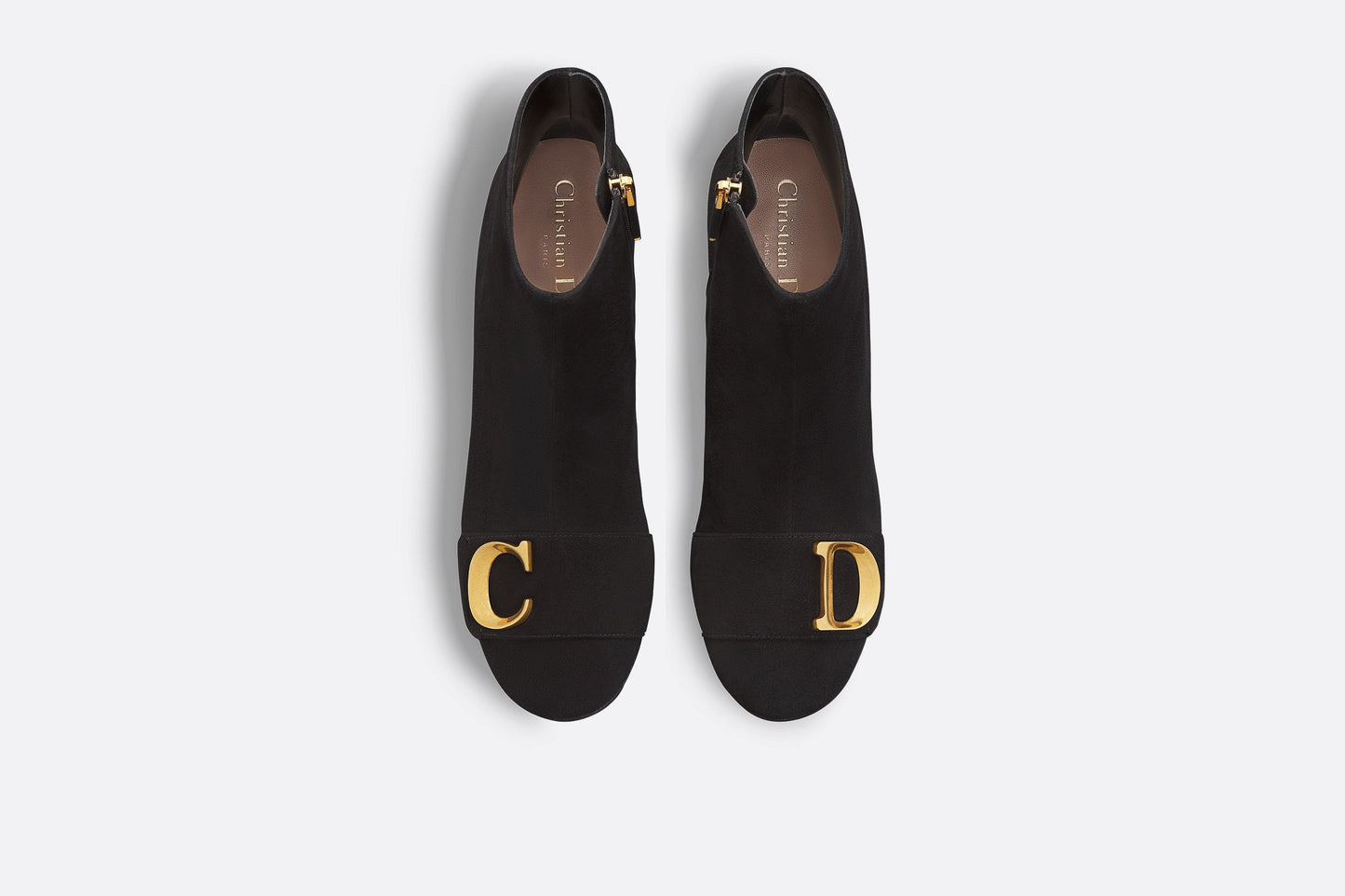 C'est Dior Heeled Ankle Boot • Black Suede Calfskin