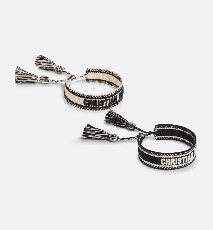 J'Adior Bracelet Set • Black and Latte Cotton