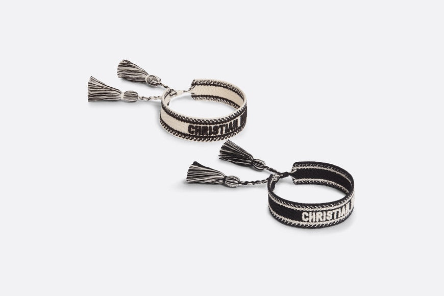 J'Adior Bracelet Set • Black and Latte Cotton