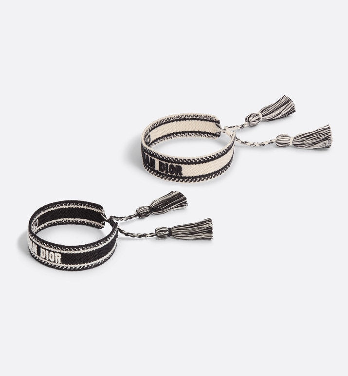 J'Adior Bracelet Set • Black and Latte Cotton