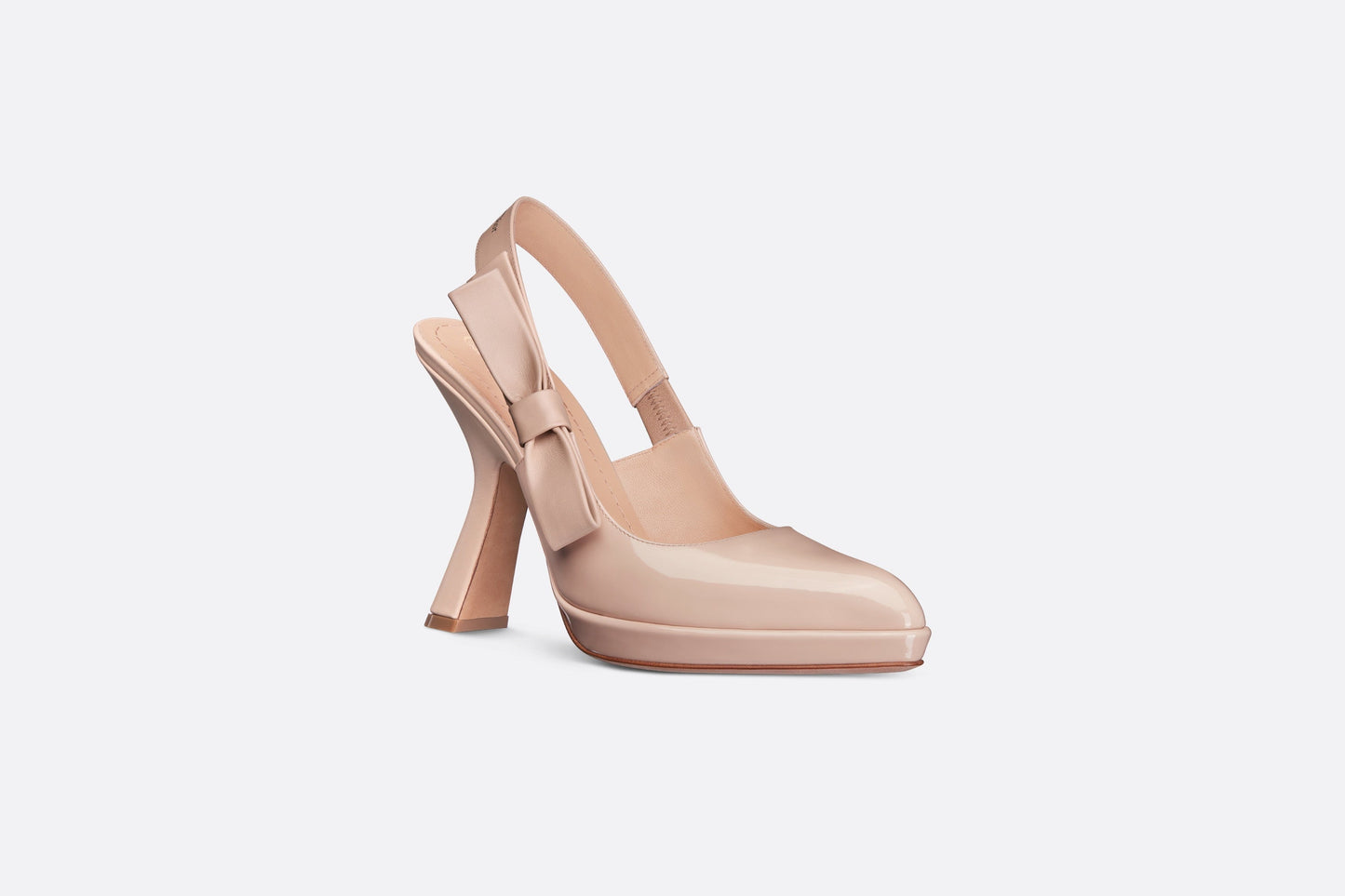 Sweet-D Slingback Pump • Nude Patent Calfskin and Shiny Calfskin