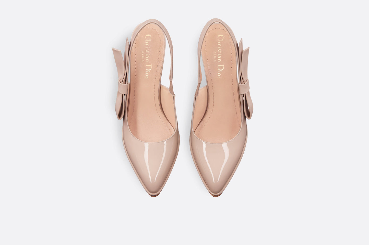 Sweet-D Slingback Pump • Nude Patent Calfskin and Shiny Calfskin