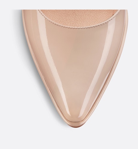 Sweet-D Slingback Pump • Nude Patent Calfskin and Shiny Calfskin