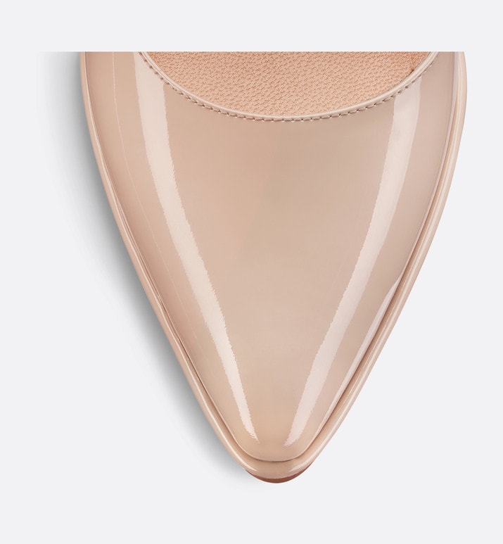 Sweet-D Slingback Pump • Nude Patent Calfskin and Shiny Calfskin