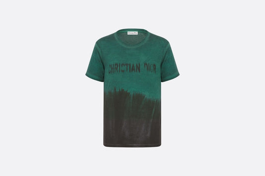 T-Shirt • Green and Black Tie & Dior Cotton Jersey with Signature